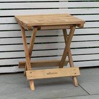 EONLION Folding Coffee Side Snack Table Wooden Garden in Brown | Size: 100 cm