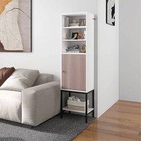 EONLION Tall Storage Cabinet Freestanding Cabinet in White | Size: 100 cm