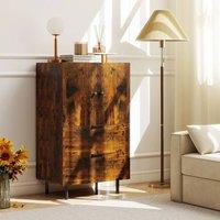 EONLION Sideboard Buffet Cabinet 2-Door Serving in Brown | Size: 100 cm