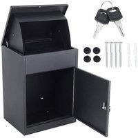 SPETLEK Black Outdoor Secure Parcel Drop Box Large Lockable Weatherproof