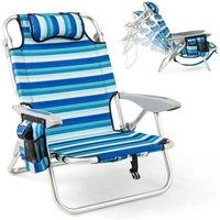 Kelvenix Heavy-Duty Folding Beach Chair in Blue
