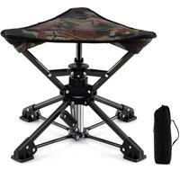 Kelvenix Folding Camping Stool Hunting Chair in Black