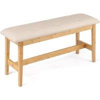 Havendro 100 CM Upholstered Bench Button Tufted End of Bed in Natural