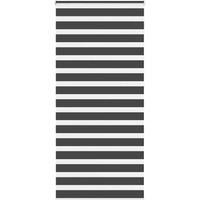 Berkfield Home Zebra Blind Black 110x230 cm Fabric Width 105.9 cm Polyester