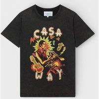 Casablanca Men's Printed T-Shirt Music For The People Faded Black | Size: Medium