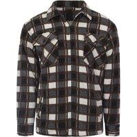 MyShoeStore Men's Padded Collared Shirt in Brown | Size: 5XL