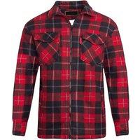 MyShoeStore Men's Padded Collared Shirt in Red | Size: 5XL