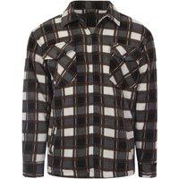 MyShoeStore Men's Padded Collared Shirt in Brown | Size: XL