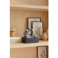 Garden Sanctuary Tabletop Waterfall Fountain with LED Lighting in Grey