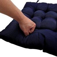 FLAVORA Dark Blue 6 Pack Seat Pad Dining Room Garden Kitchen Chair Seat | Size: 100 cm x 190 cm