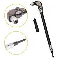 SPETLEK 90 Degree Electric Drill Right Angle Chuck With Flexible Shaft in Black | Size: 10000mm x 520mm