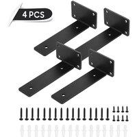 SPETLEK Floating Shelf Supports 15cm 4pcs in Black