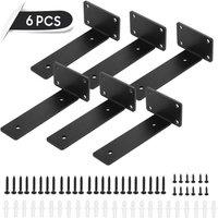 SPETLEK Floating Shelf Supports 15cm 6pcs in Black