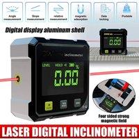 FLAVORA 360 Magnetic Digital Angle Gauge Finder With Laser in Black | Size: 10000mm x 520mm