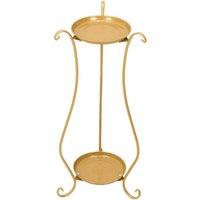PAWNORA 2 Tier Plant Stand Flower Pot Rack in Gold