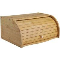 EONLION 1 Tier Bamboo Bread Bin Kitchen Counter Rack Wooden in Brown | Size: 100 cm