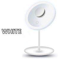 FLAVORA White Magnifying Mirror LED Lights Make Up | Size: 0.6m2