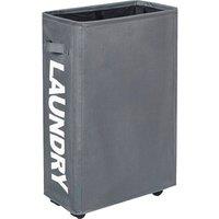Kelvenix Laundry Basket Rolling Slim On Wheels Foldable in Grey | Size: 0.6m2