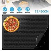 NESTLUNE 71x50cm Hob Protector Mat Stove Top Cover Heat Resistant in Black | Size: 100 cm x 100 cm