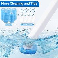 NESTLUNE Disposable Toilet Brush Disposable Toilet Brush Set in Blue