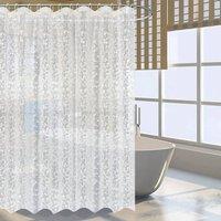 NESTLUNE 180*200cm Extra Long Shower Curtains Drop in White | Size: 100 cm - 150 cm