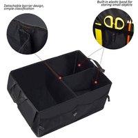 NESTLUNE Car Boot Organiser Foldable Portable Heavy Duty in Black