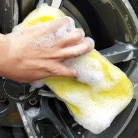 NESTLUNE 12PCS Jumbo Sponge Large Size Car Wash Washing in Yellow | Size: 100 cm x 15 cm