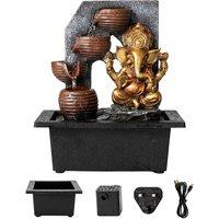 Spector Tabletop Water Fountain, Indoor, Garden, Fountains, LED, Resin, Bronze