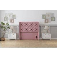 Sloomy Luthor Plush 54 Wingback Headboard in Pink | Size: Super King