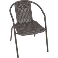 Garden Sanctuary PE Rattan Stacking Garden Chairs Set of 4 in Brown