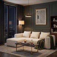 FENCHILIN Modular Sectional LShaped Sofa Couch Chenille with Side Pockets in Beige
