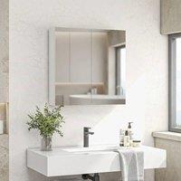 STILVORA Mirror Cabinet with Adjustable Shelf Gloss White