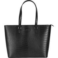 Gino Ferrari Asciano Black Croc Effect 15.6 Laptop Tote Bag & Work Shoulder Bag