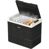 OUTSUNNY Car Refrigerator 12V Portable Freezer for Camping, Driving, Picnic in Black