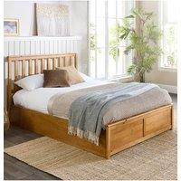 Aspire Wooden Ottoman Storage Bed in Natural | Size: King