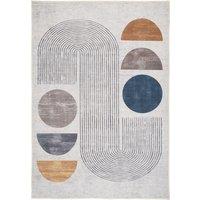 Kukoon Cream Beige Modern Abstract Wabi Sabi Washable Living Room Area Rug | Size: 200 cm x 290 cm