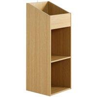 SPETLEK 2 Level Modern Vinyl Record Storage Box Oak Effect in Brown