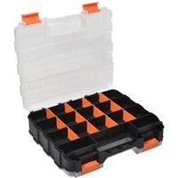 KORVIXA 34 Compartment Parts Storage Organiser Box in Black | Size: 900mm