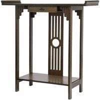 KORVIXA Console Table Rustic Wood Hallway Side Table in Brown | Size: 100 cm x 100 cm