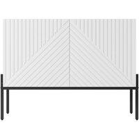 KORVIXA Modern Sideboard Buffet White Storage Cabinet | Size: 100 cm x 100 cm