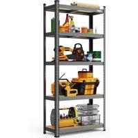 NESTLUNE 1.5m Garage Shelving Unit - VonHaus 5-Tier Heavy Duty in Grey | Size: 10000mm x 520mm