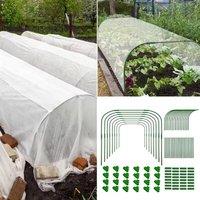 NESTLUNE 96pcs DIY Garden Grow Tunnel Kit Greenhouse Support Hoops in Green | Size: 100 cm x 15 cm