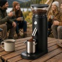 Spector Coffee Grinder USB Rechargeable Timer Memory 60 Settings Black