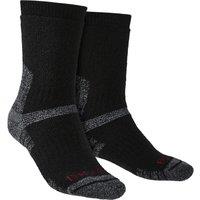Bridgedale Men's Outdoor Heavyweight Merino Wool Knee High Socks in Black | Size: 9-11
