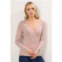Long Tall Sally Women's Tall Wrap Style Top in Pink | Size: 22-24