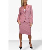 Paulo Due Women's 2 Piece Tailored Skirt Suit in Pink | Size: 12