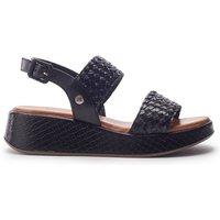 Moda In Pelle Women's 'Kaccia' Leather Heeled Sandals in Black | Size: 7