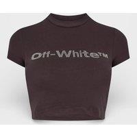 Off-White Women's Bling Bounce 90S Fit Tee in Dark Grey | Size: Small