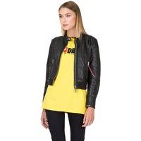 Diesel Women's L-lyssa-c Long Sleeve Bomber Jacket in Black | Size: Small