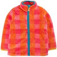 Frugi Girl's Zipped Ted Fleece Jacket in Pink | Size: 9-10 Years